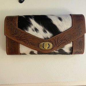 Cow print wallet